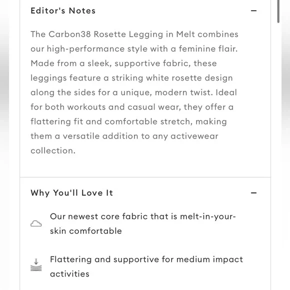 NWT Carbon38 Rosette Legging in Melt High Rise Black - S - Picture 8 of 11